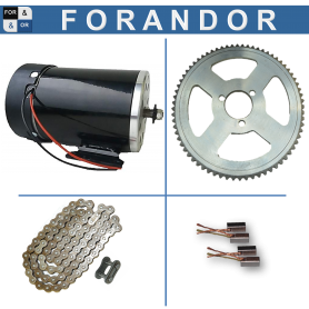 [K-MC-25H] - MY1020-FN 500W 24V DC-Motor + Zahnrad + Kette + Bürsten