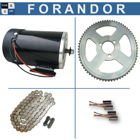 [K-MC-25H] - MY1020-FN 750W 36V DC-Motor + Zahnrad + Kette + Bürsten
