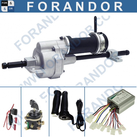 K-TRN-T1-DRV-TR-DLX-FS Elektro Antriebsachse DC-Bürstenmotor 180W|250W 24V Differentialgetriebe